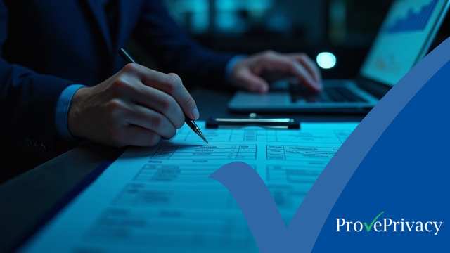 How to ensure your data is compatible with the purpose for which it was collected | ProvePrivacy GDPR purpose limitation principle — a compliance professional cross-checking a customer data form against collection purpose on ProvePrivacy GDPR compliance software