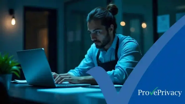 Good News for Charities and Data Protection: Changes to the Data (Use and Access) Bill | ProvePrivacy A charity worker updates donor contact records on a laptop, reflecting how GDPR compliance for charities is changing under the new soft opt-in rules.