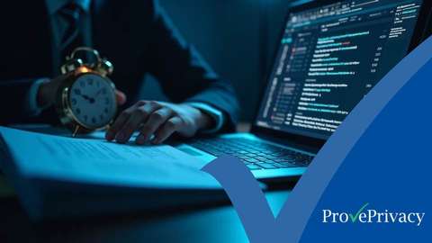 DUAA Complaint Management Guide for DPOs | ProvePrivacy A data protection officer reviewing complaint case logs and deadline timelines on a laptop — ProvePrivacy GDPR compliance software