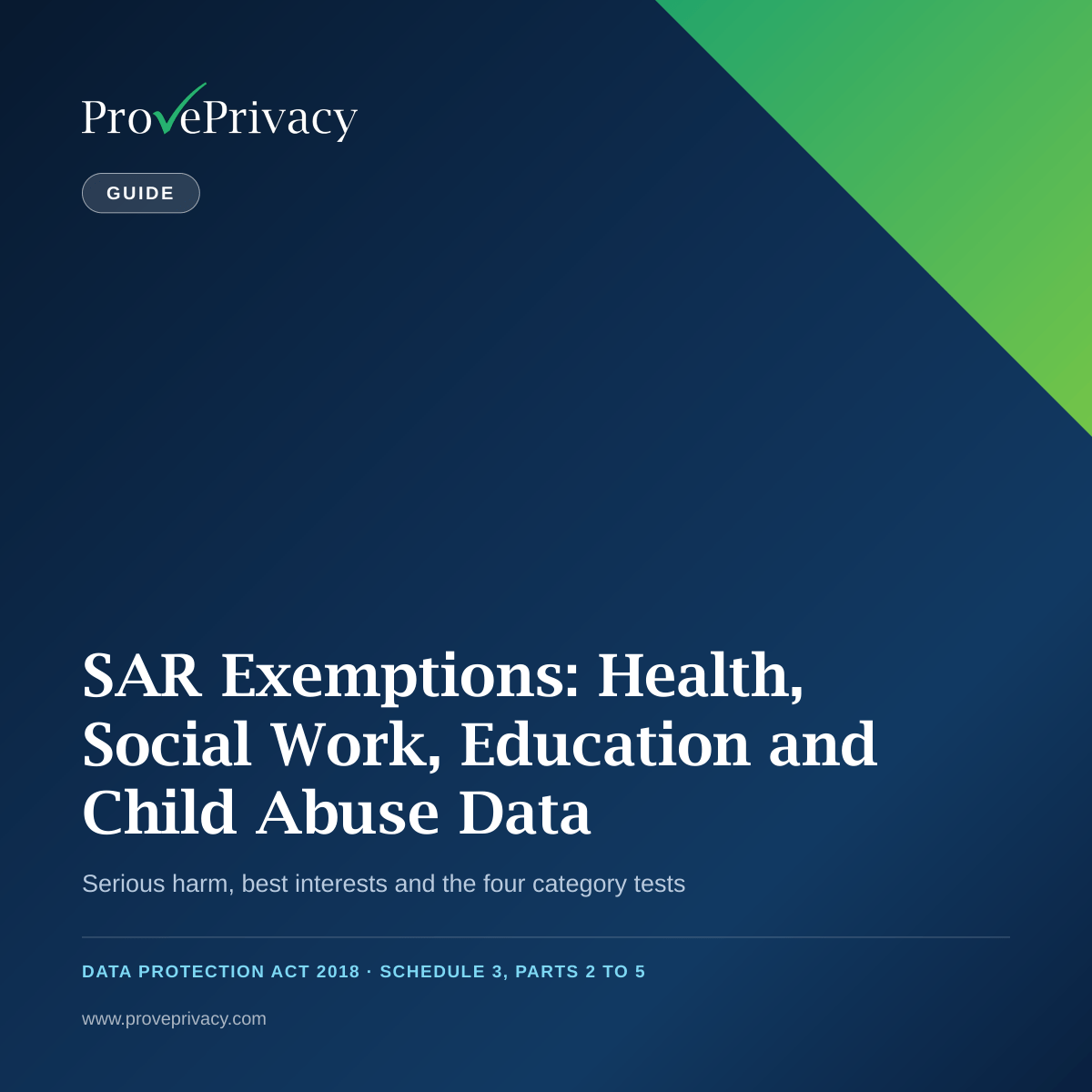 Guides | ProvePrivacy SAR Exemptions 01 Health Social Work Education Child Abuse Thumbnail