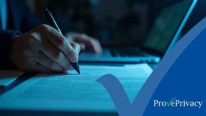 Redacting personal data on a printed document during a DSAR case review — ProvePrivacy GDPR compliance software