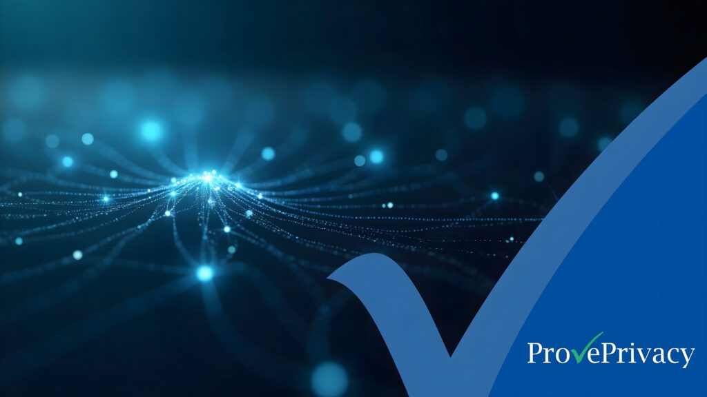 Data protection root cause analysis illustrated as glowing data trails converging on a single source point