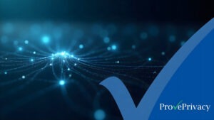 Data protection root cause analysis illustrated as glowing data trails converging on a single source point